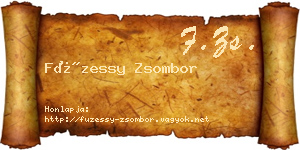 Füzessy Zsombor névjegykártya