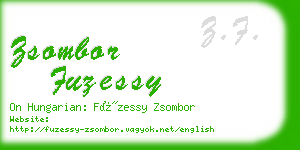 zsombor fuzessy business card